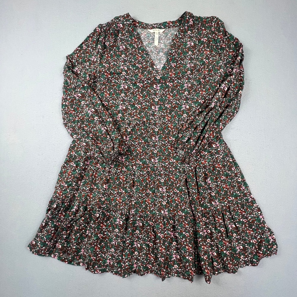 Matilda Jane Floral Mini Dress Womens S Tiered Rayon Cottagecore Boho